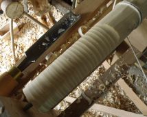 Cannibal fork in birch (billet on the pole lathe), February 2014