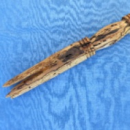 A cannibal fork made of spalted wood.